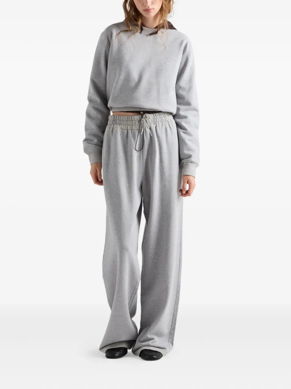 Prada Sweater met logoprint Grijs