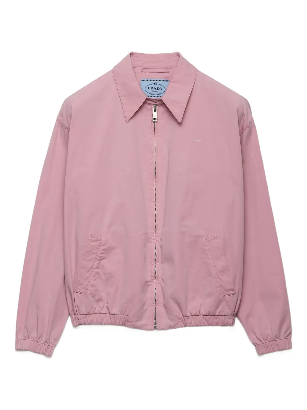 Prada shirt-collar welt-pocket jacket Roze