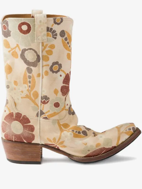 Prada floral-print cowboy boots