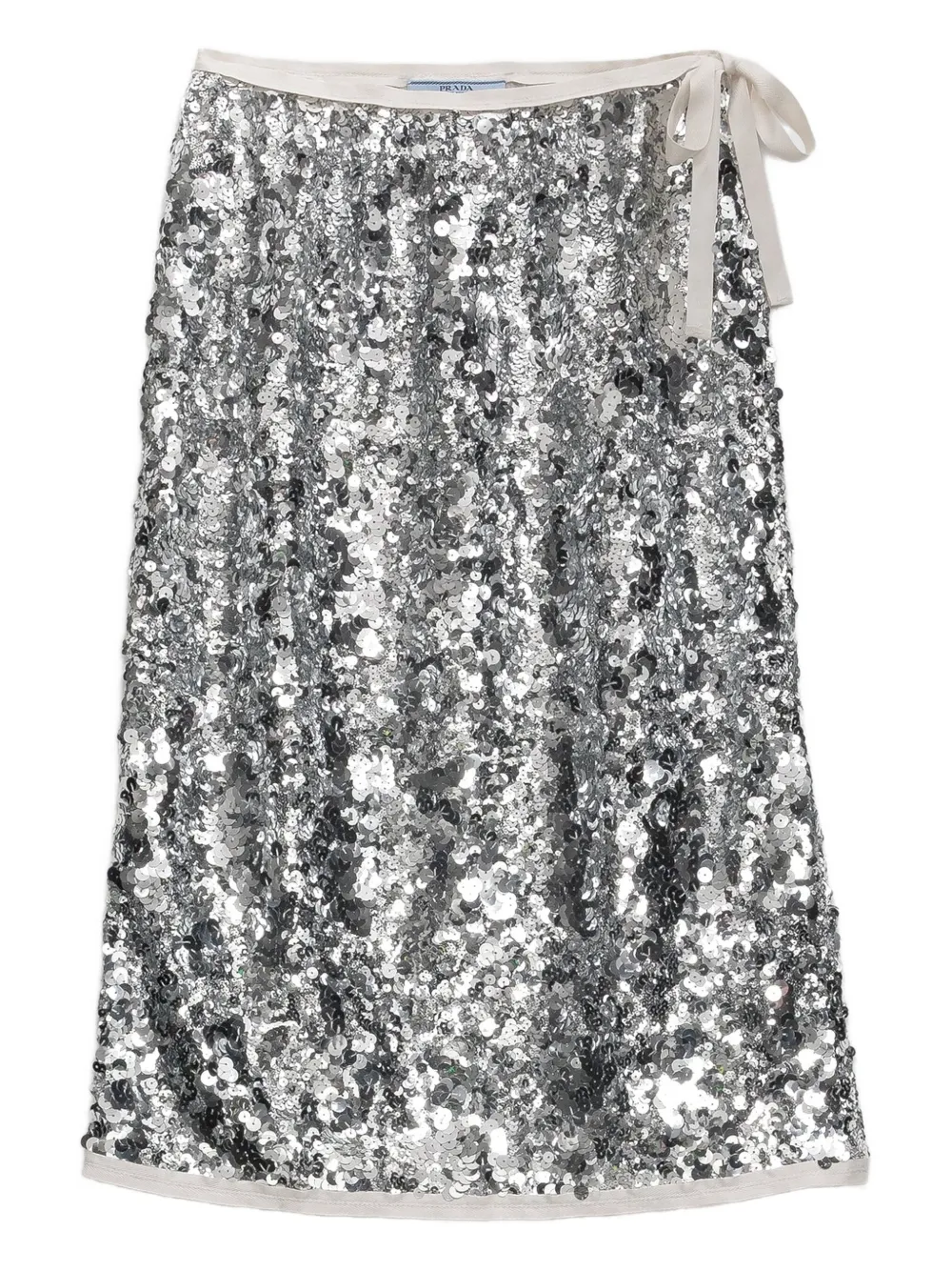 Prada sequin-embellished wrap skirt Zilver
