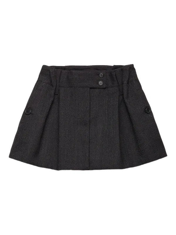 Prada シェブロン プリーツスカート | グレー | FARFETCH JP Prada シェブロン プリーツスカート | グレー | FARFETCH JP