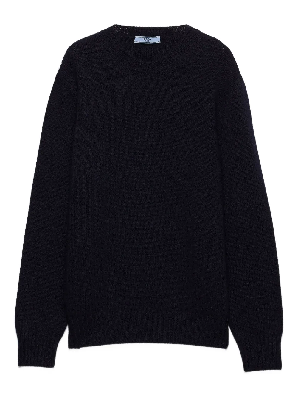Prada ribbed crew-neck sweater Blauw
