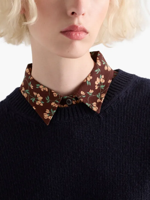PRADA クルーネックセーター Prada クルーネック セーター | ブルー | FARFETCH JP