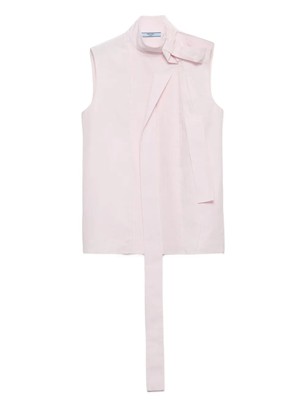 Prada bow-detail high-neck top | Pink | Image 1
