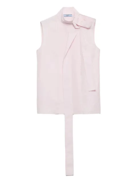 Prada top con cuello de tortuga y detalle de moño