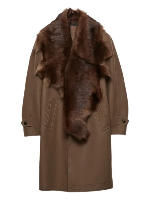 Prada シアリングカラー シングルコート