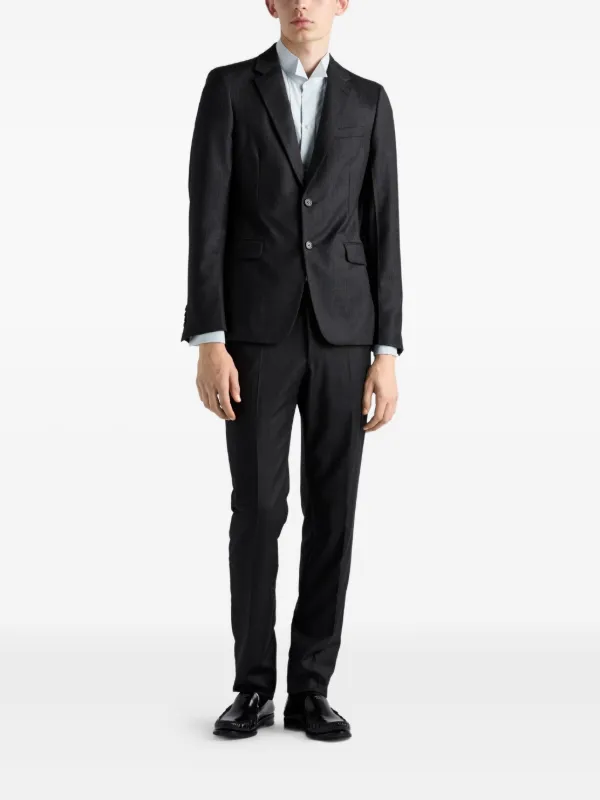 Prada notch-lapel two-button Suit | Black | FARFETCH
