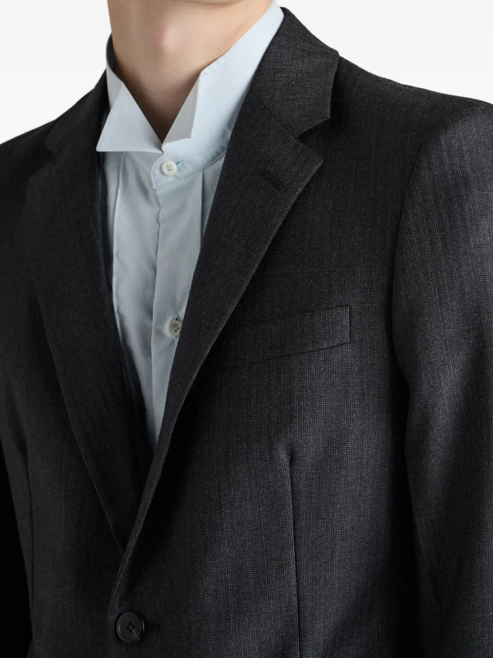 Prada Single-breasted Wool And Cashmere Suit In Black