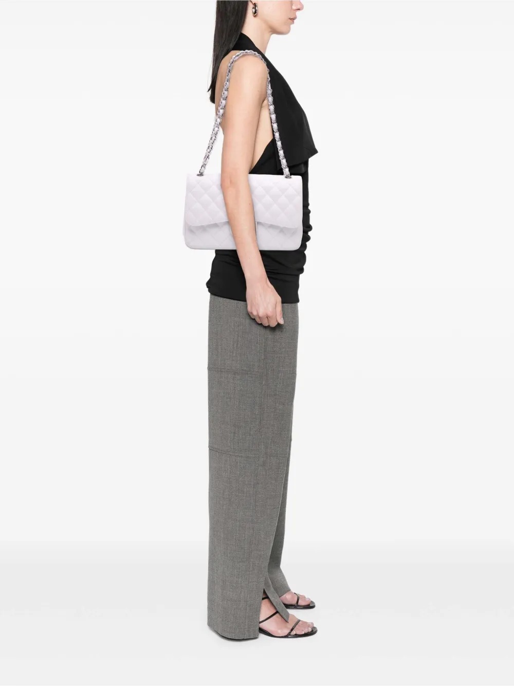 CHANEL Pre-Owned 2010-2011 Jumbo Classic Caviar Double Flap shoulder bag | Pre-Owned | Image 2