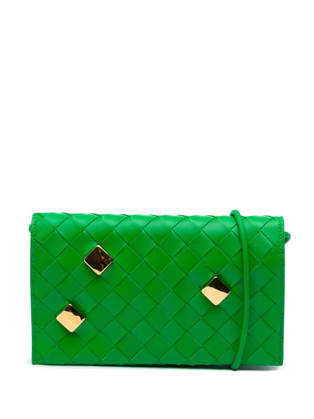 2012-2025 Nappa Intrecciato Studded Wallet On Strap crossbody bag