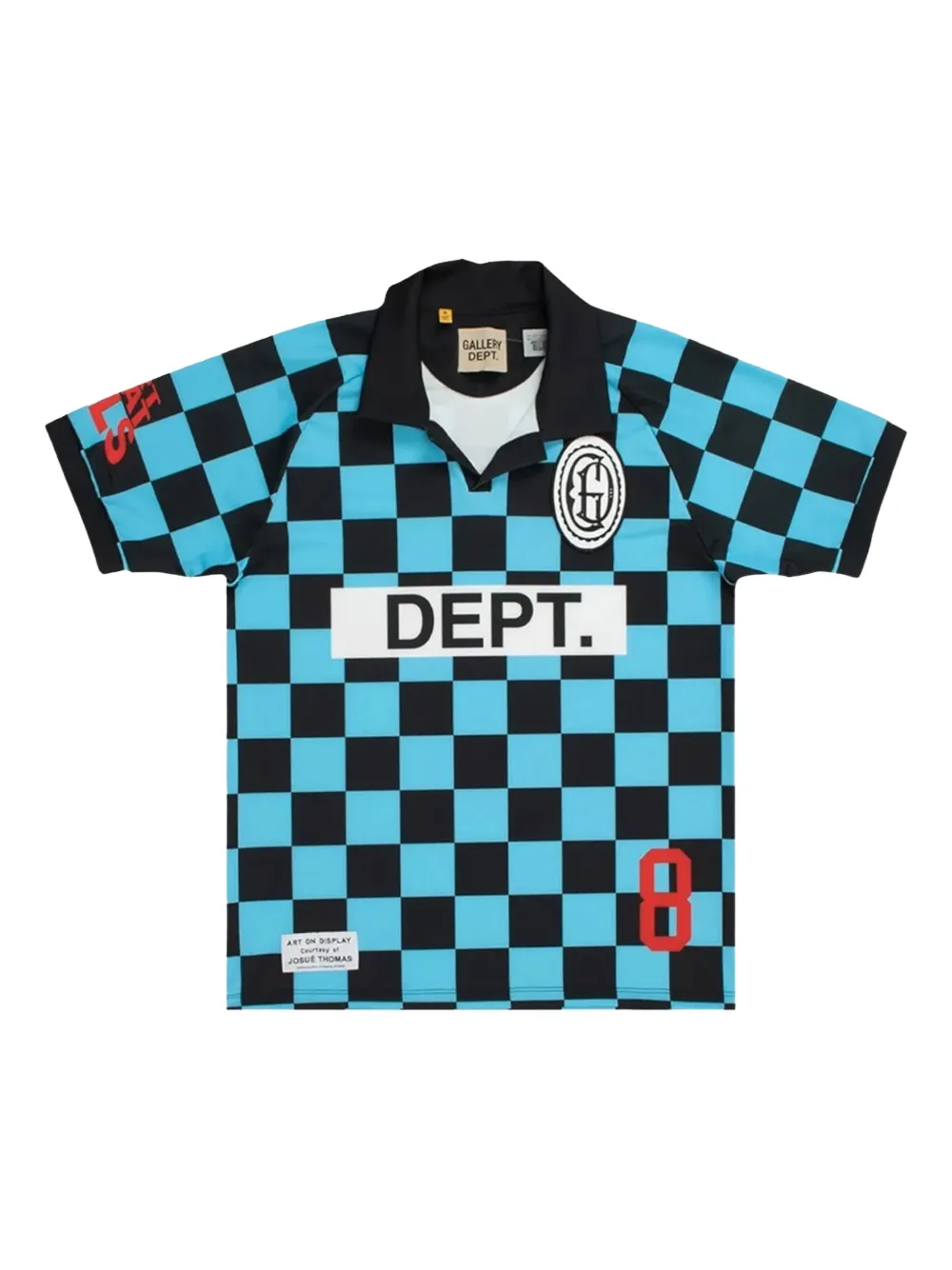 checked soccer jersey