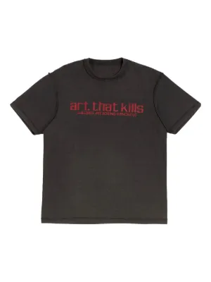 ギャラリーデプト　ロンT ダメージ　ペイント　ロゴ　　ブラック GALLERY DEPT.(ギャラリーデプト) Tシャツ・カットソー(メンズ