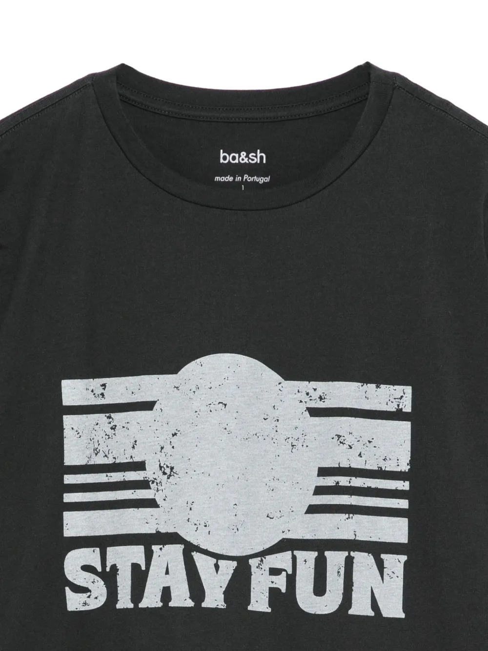 Ba&sh Graphic-print Cotton T-shirt In Gray