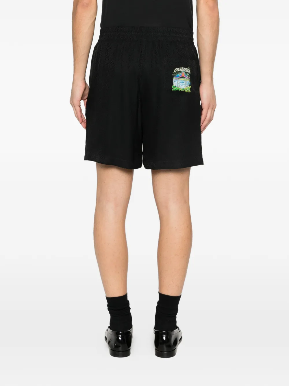 Casablanca Zijden shorts Zwart