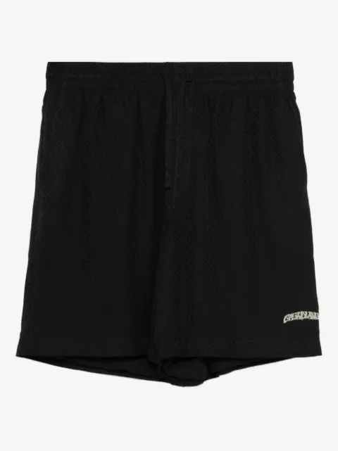 Casablanca logo-print silk shorts