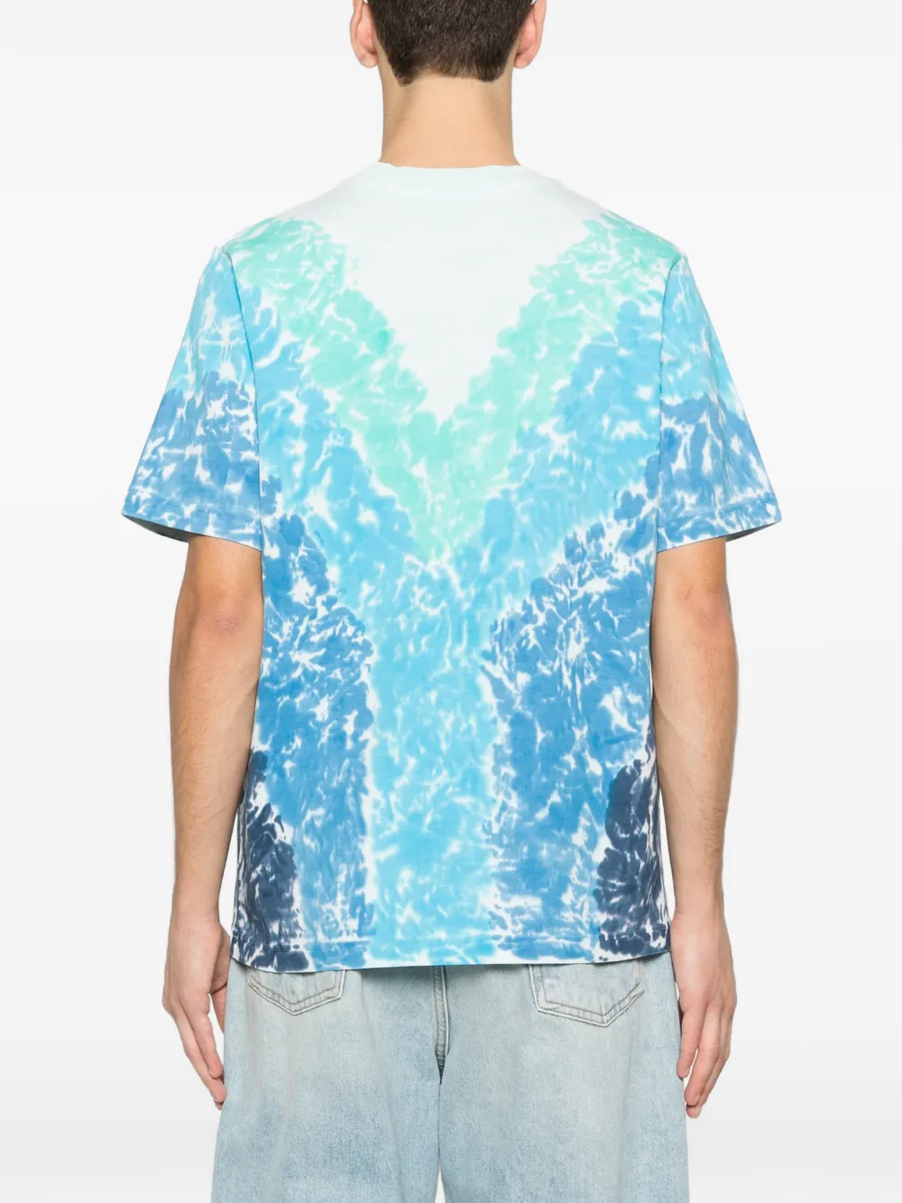 Casablanca Surf Lotus T-shirt met tie-dye print Blauw