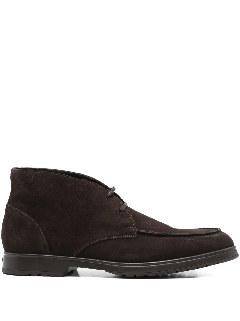 Doucal's suede lace-up boots Brown
