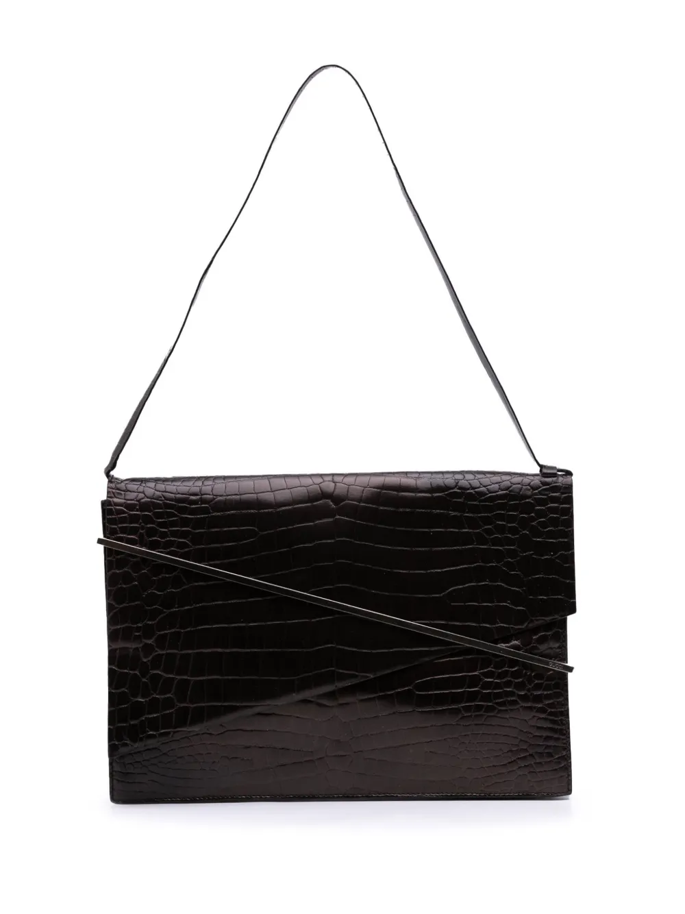 20th Century Croc Embossed Leather Broadway Envelope shoulder bag