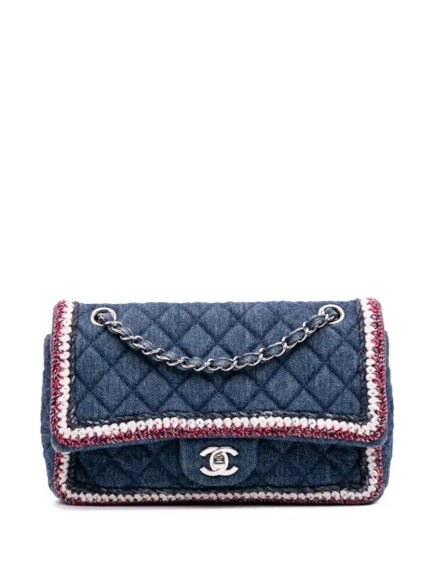 CHANEL Pre-Owned 2018-2019 Quilted Denim Classic Single Flap shoulder bag