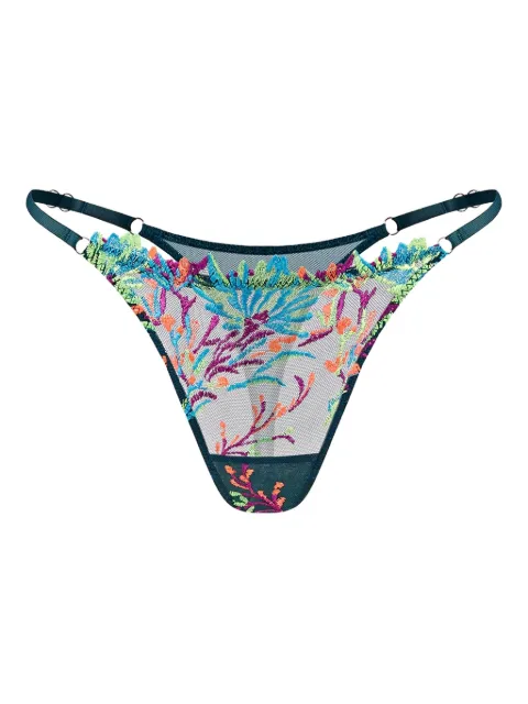 Zhilyova tanga con bordado floral