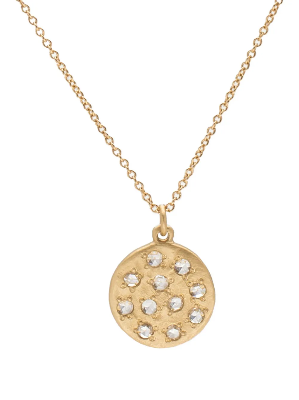 Brooke Gregson 14k Yellow Gold Mini Mars Diamonds Necklace In Gold