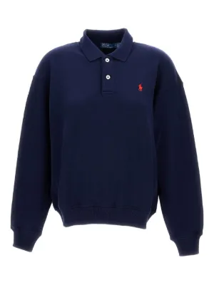 Polo Ralph Lauren Moletom Com Bordado Polo Pony | Azul | FARFETCH BR