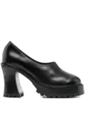 Nicole Saldaña Hannah platform block-heel pumps - Black