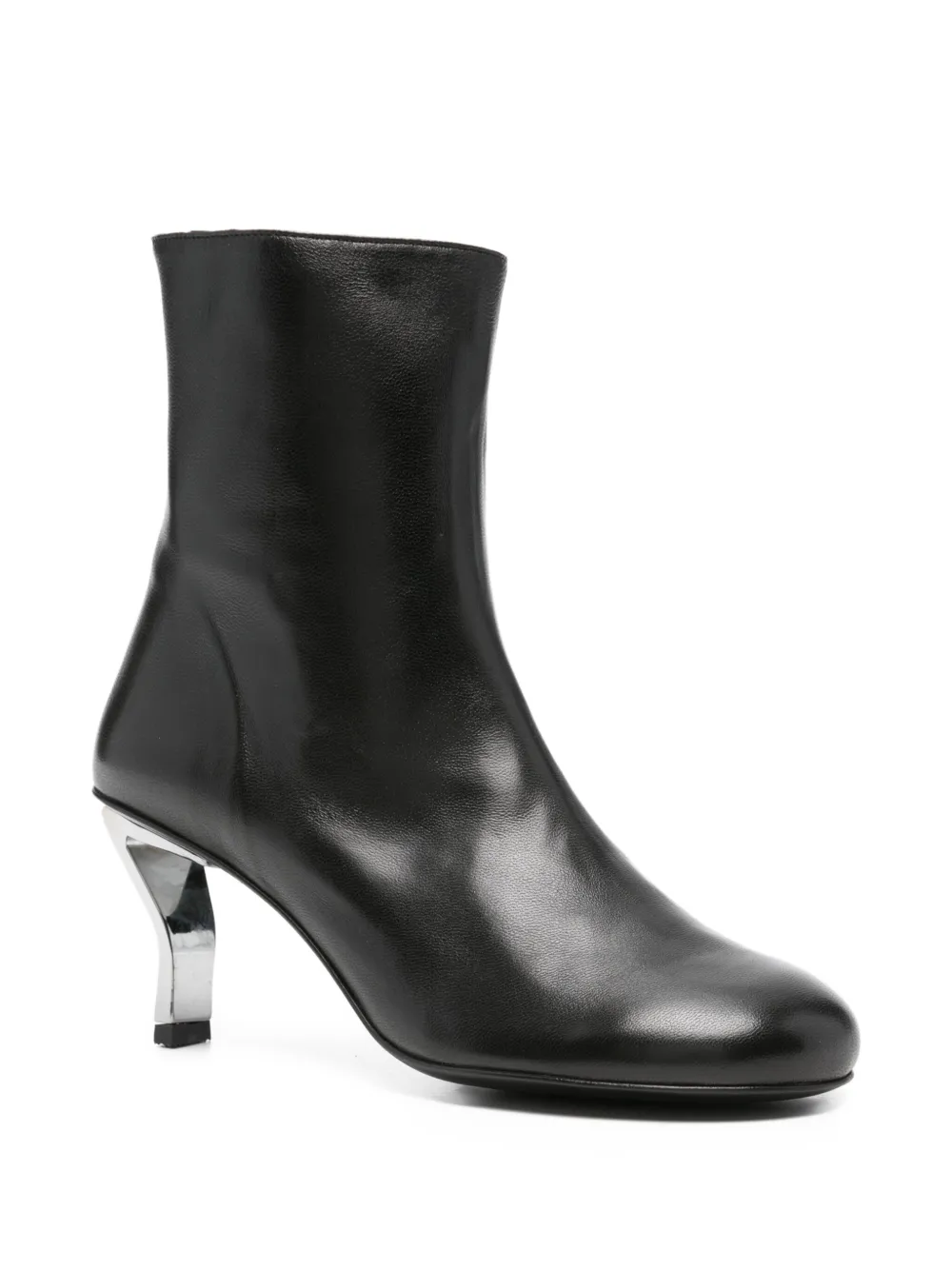 Nicole Saldaña Sculpted-heel Ankle Boots In Black