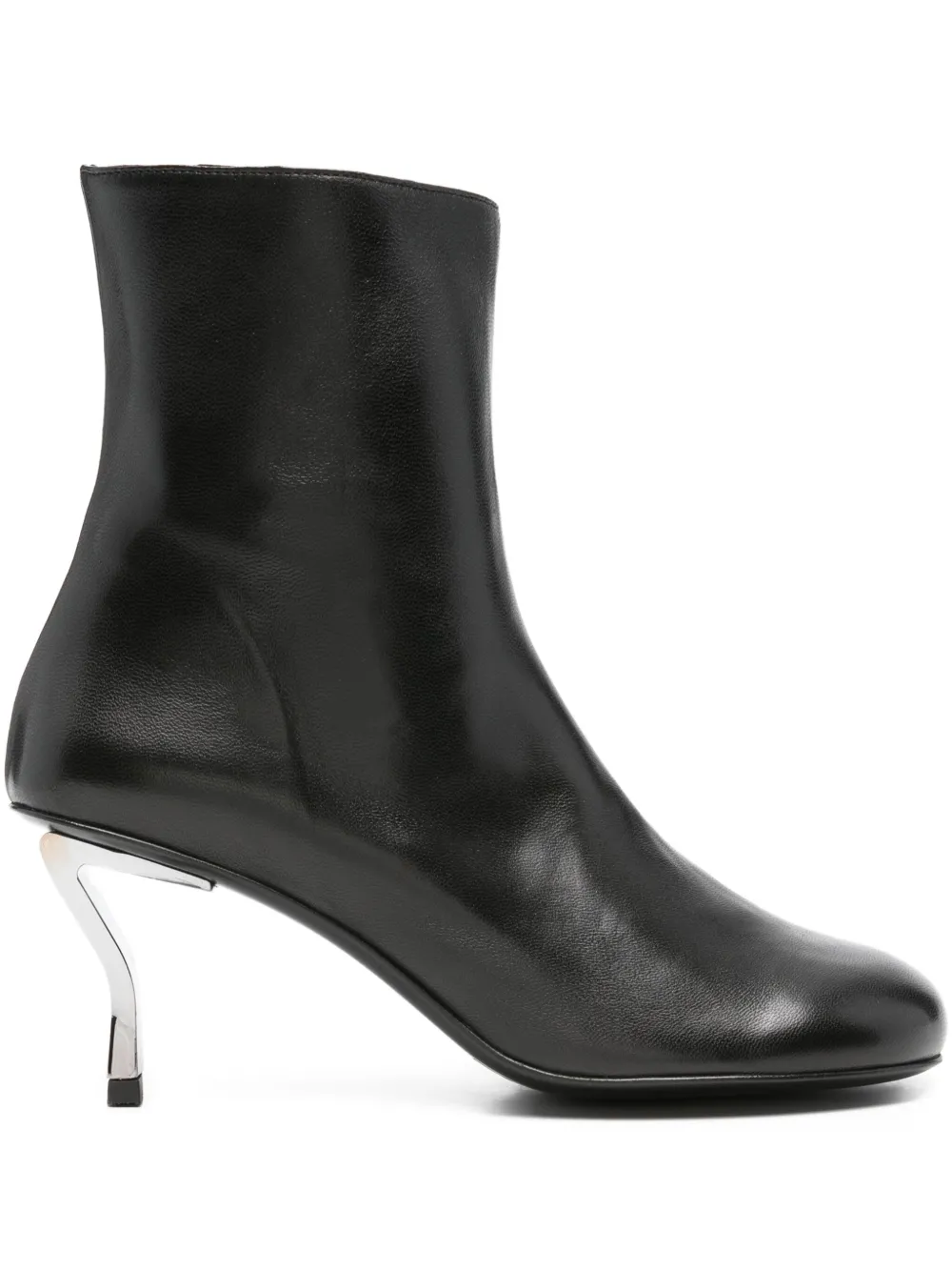 Nicole Saldaña Sculpted-heel Ankle Boots In Black