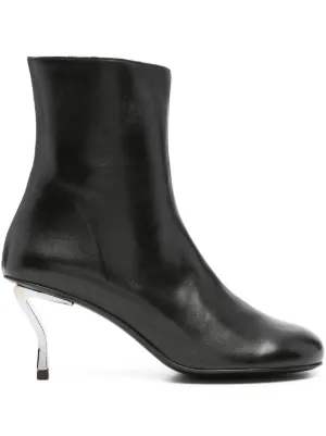Proenza Schouler レザー アンクルブーツ | レッド | FARFETCH JP