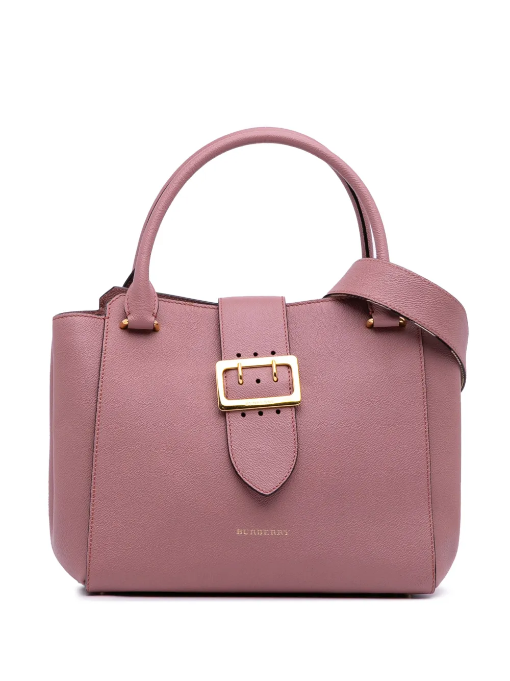 20th Century Small Grained Leather Buckle Tote satchel