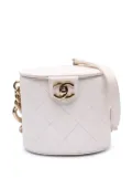 CHANEL Pre-Owned 2019 CC Lambskin Elegant Chain Case vanity bag - White