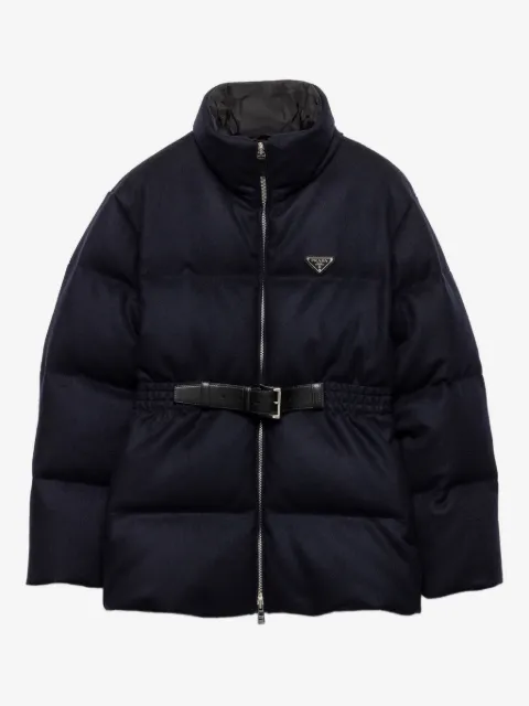 Prada belted puffer jacket