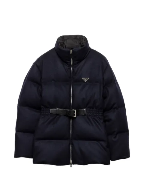 Prada belted puffer jacket