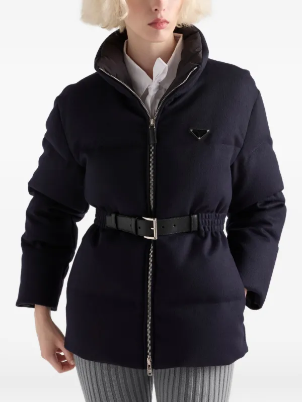 Prada Loden Down Jacket | Black | FARFETCH