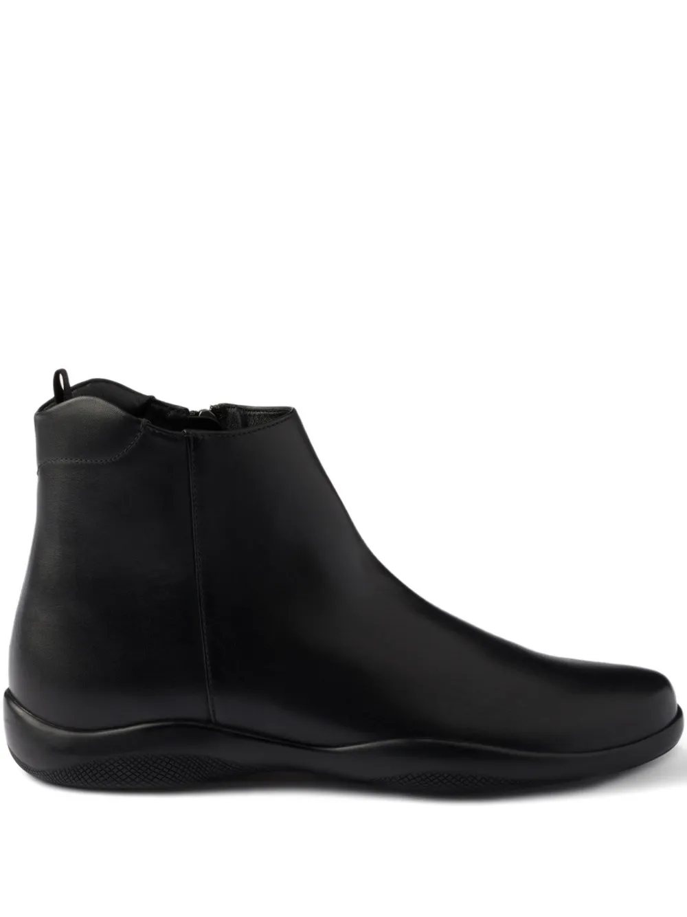 Prada leather ankle boots Black