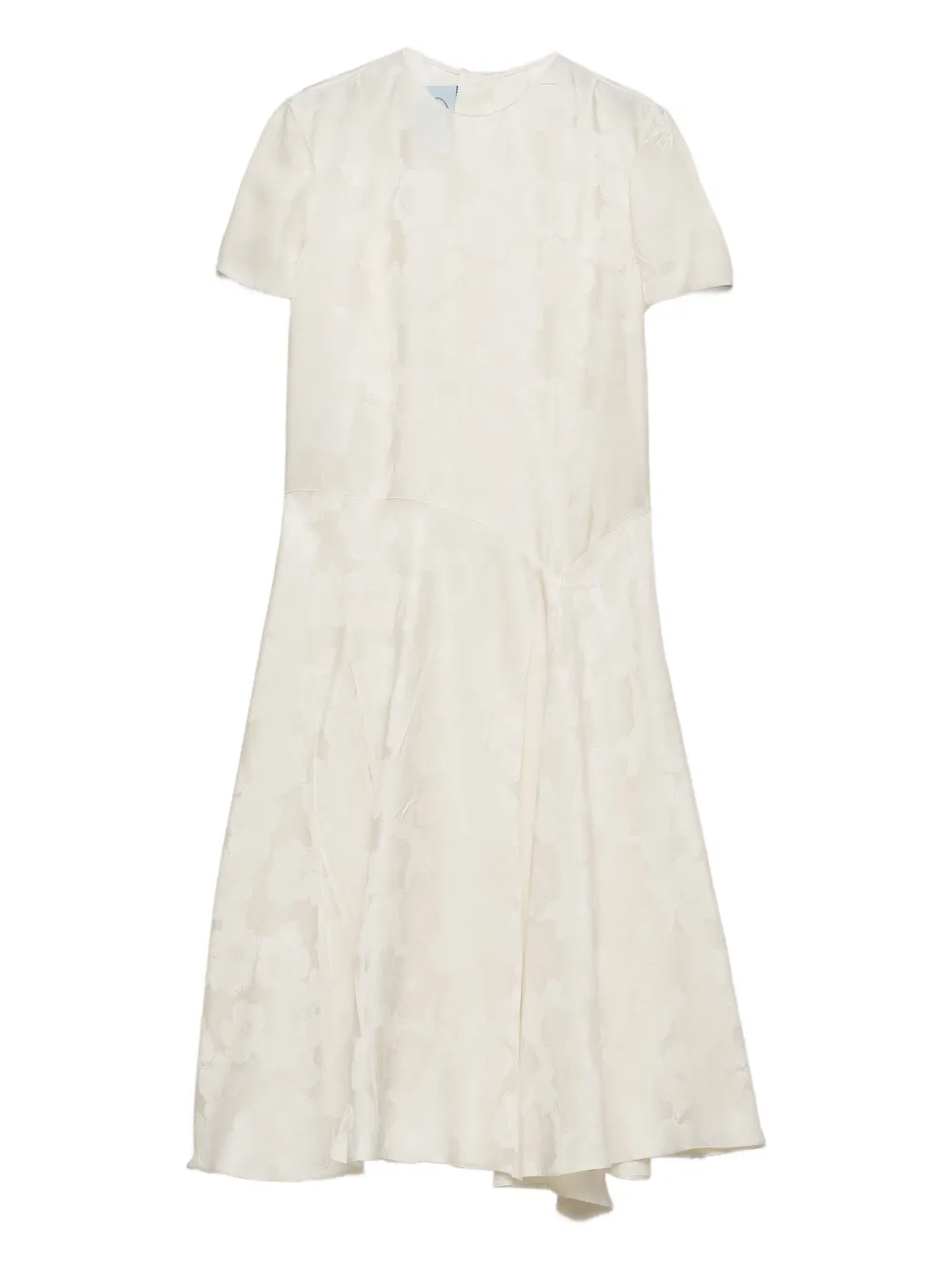 Prada floral jacquard midi dress Wit