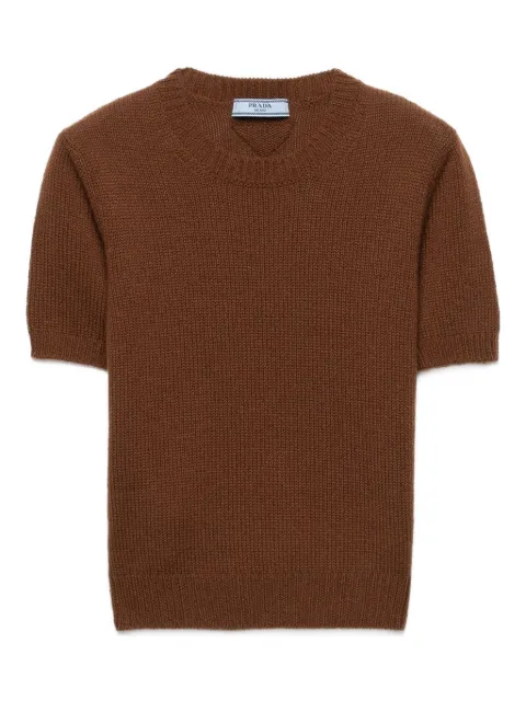 Prada ribbed short sleeve sweater