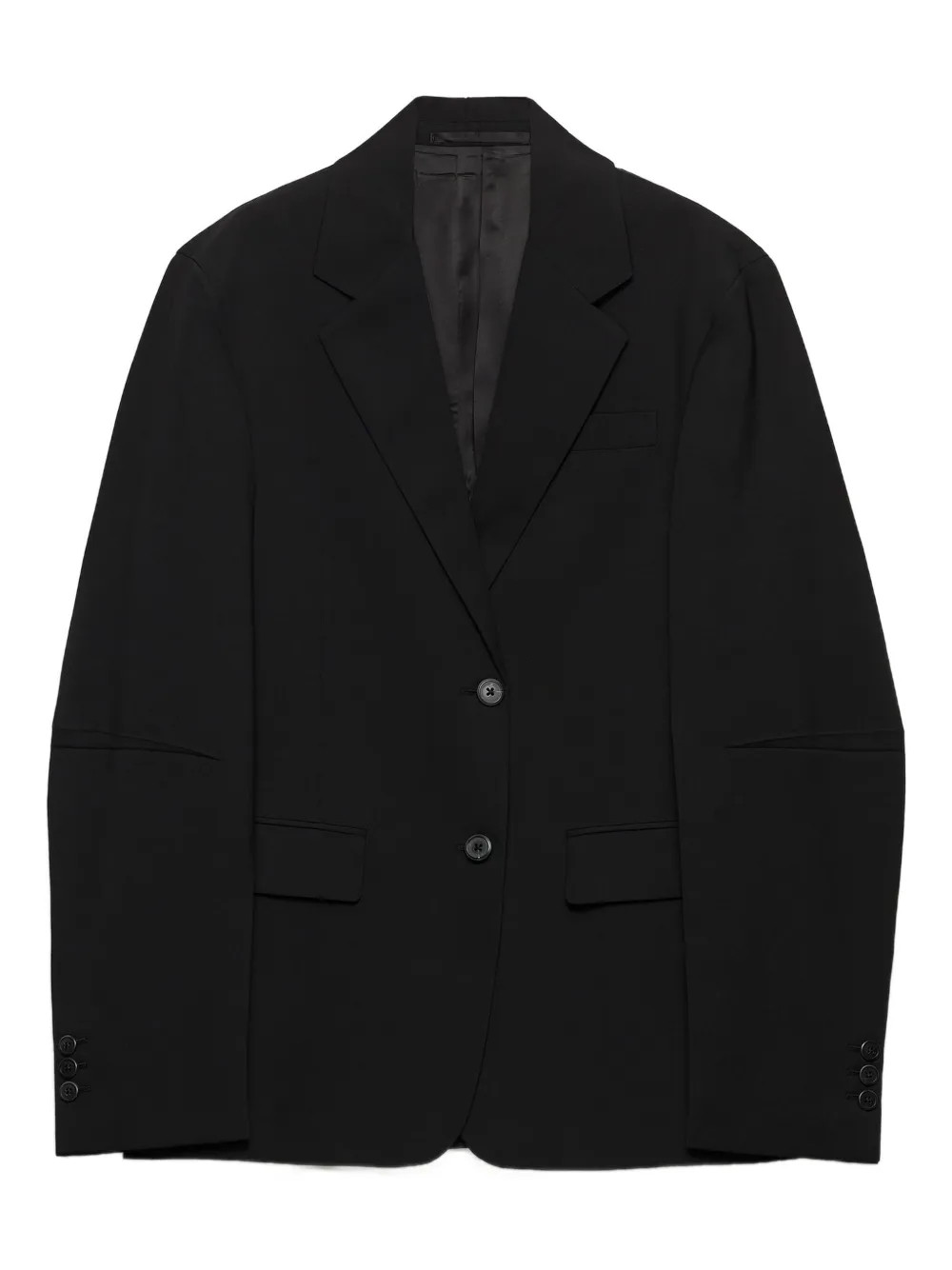 Prada Notch-lapel Wool Blazer In Black