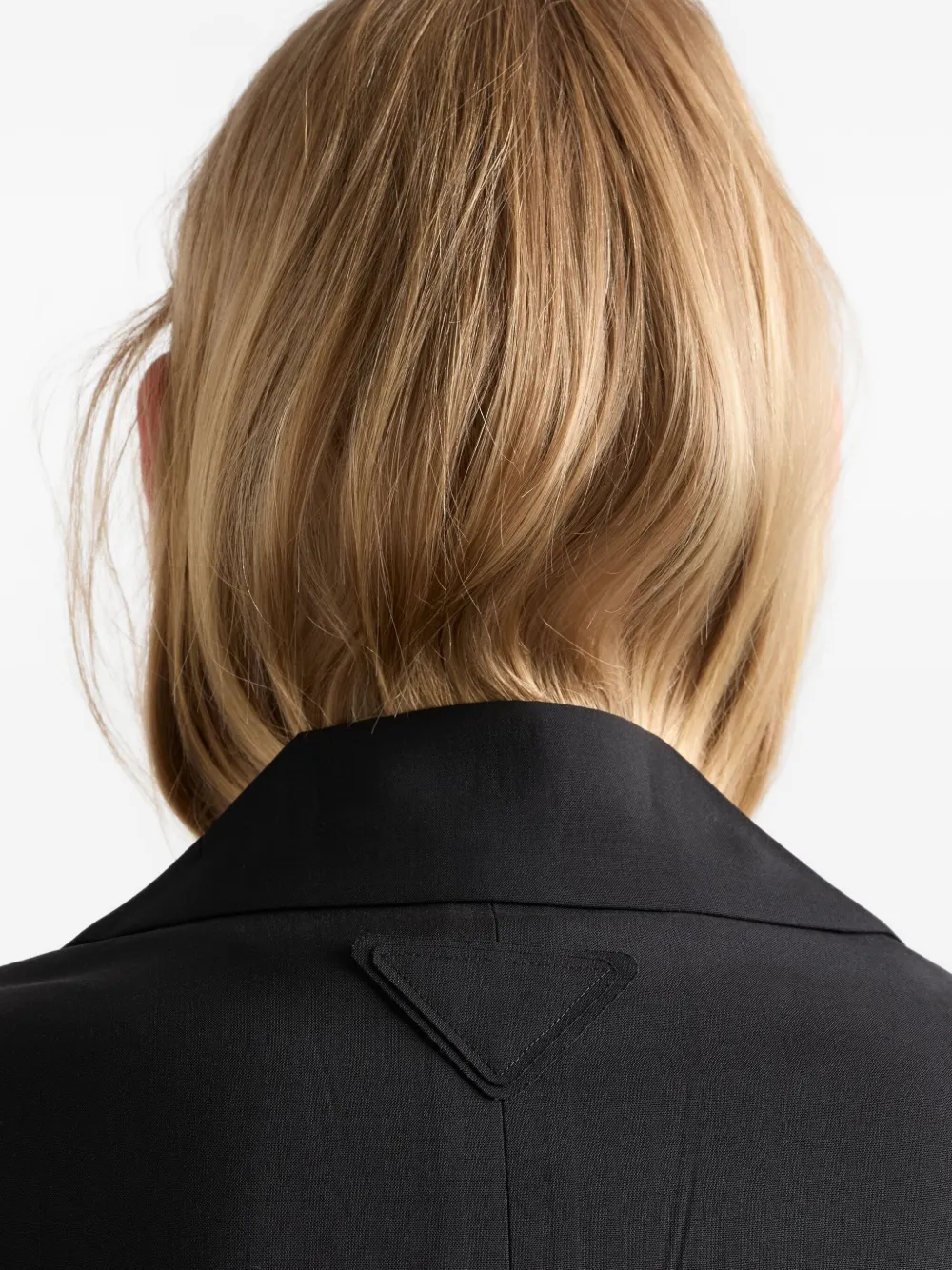 Prada notch-lapel wool blazer Zwart