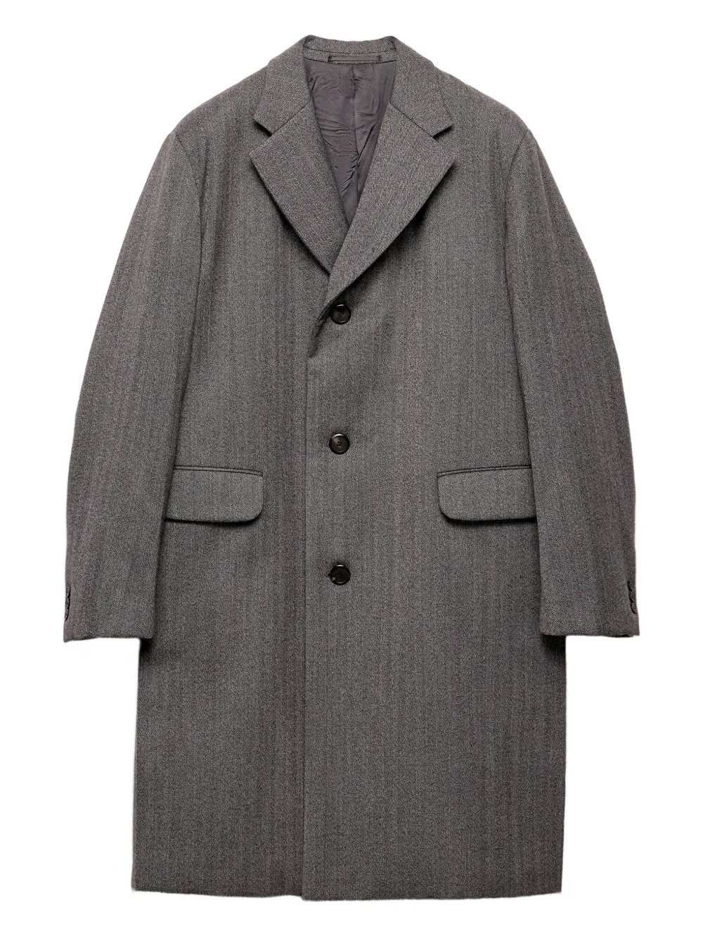 Prada notch-lapel wool coat | Grey | Image 1