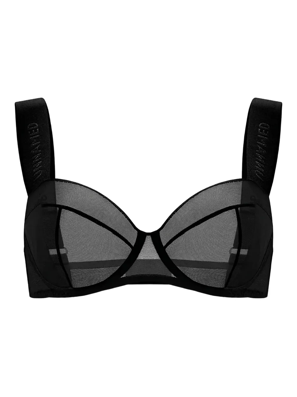 Zhilyova The Unnamed 9 Mesh-panelled Bra In Black