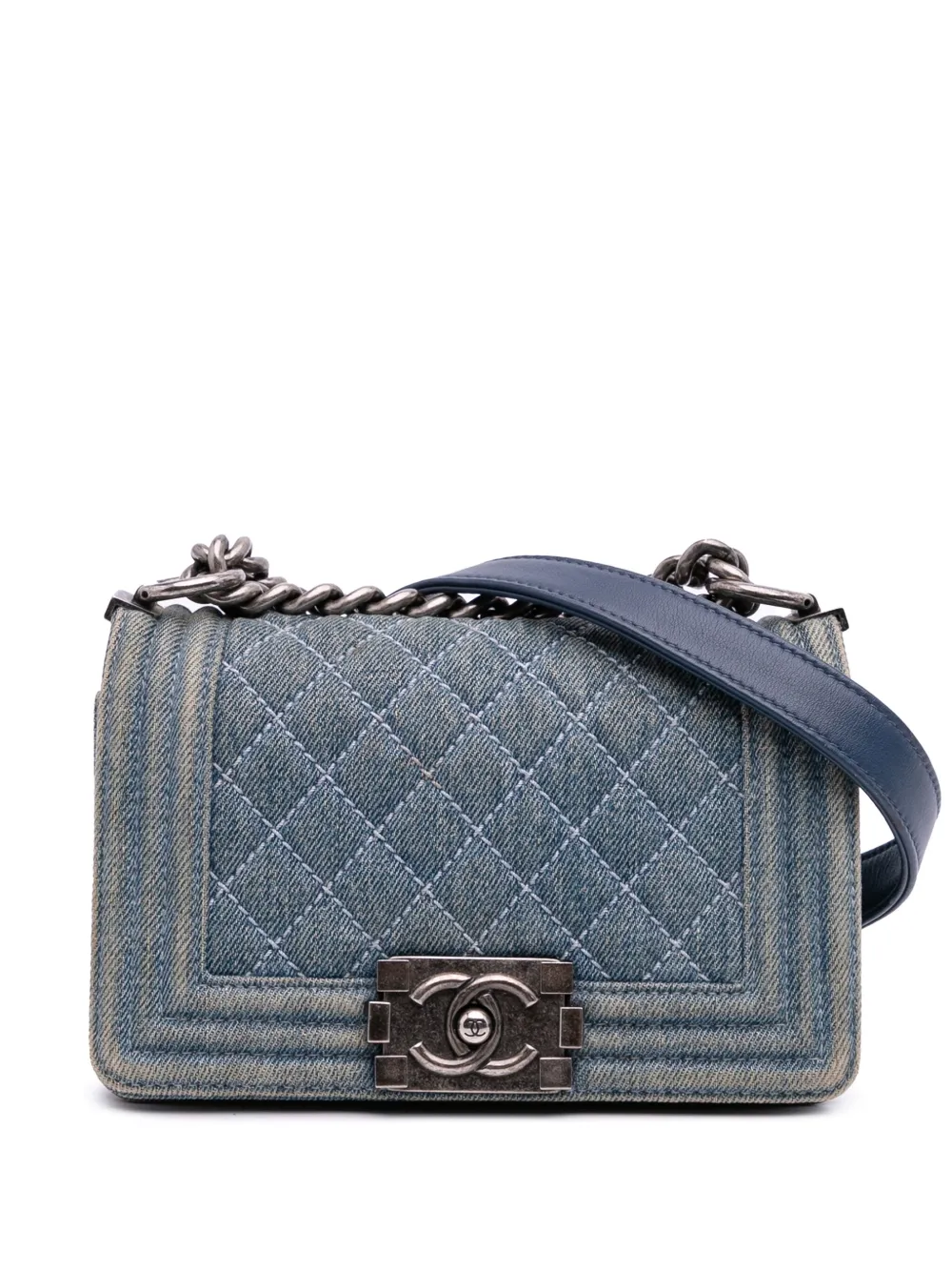 2012-2013 Small Quilted Denim Boy Flap crossbody bag