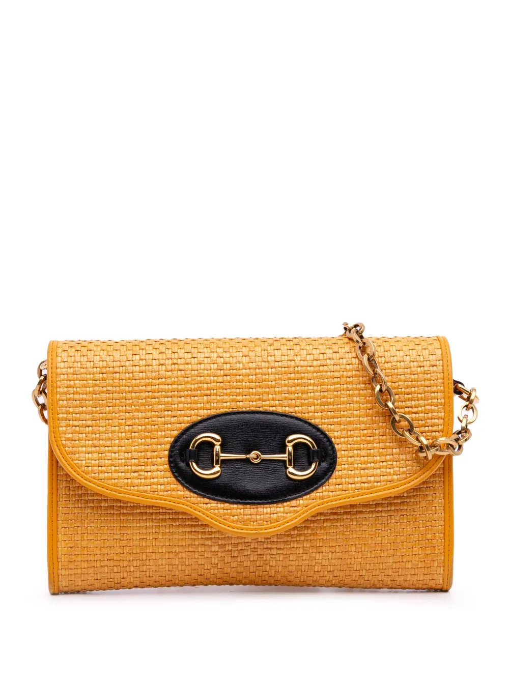 2016-2025 Raffia Horsebit 1955 Chain crossbody bag