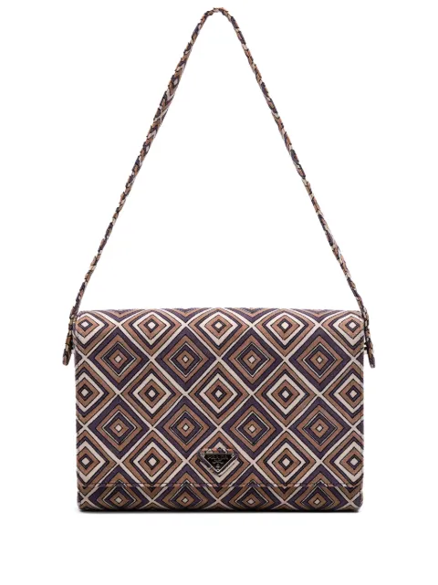 Prada Pre-Owned 2000-2013 Canvas Geometric shoulder bag