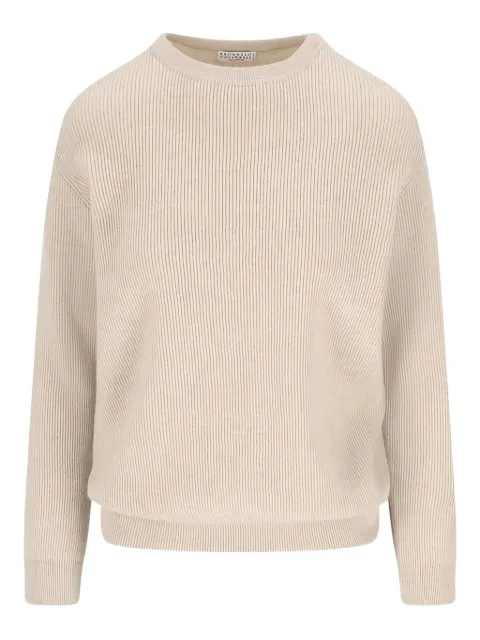 Brunello Cucinelli ribbed crewneck sweater