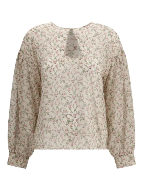 Kristina Ti blusa de seda con estampado floral
