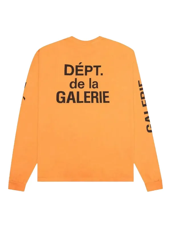 GALLERY DEPT BACKプリント LONG Tシャツ GALLERY DEPT. logo-print long-sleeve T-shirt | Orange | FARFETCH