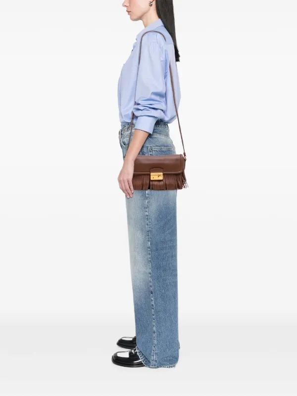 PRADA ナッパフリンジブラウン