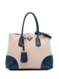 Prada Pre-Owned 2010-2025 Large Canapa and Saffiano Double satchel - Brown